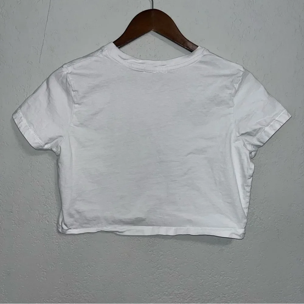 Cotton On White Cropped T-Shirt